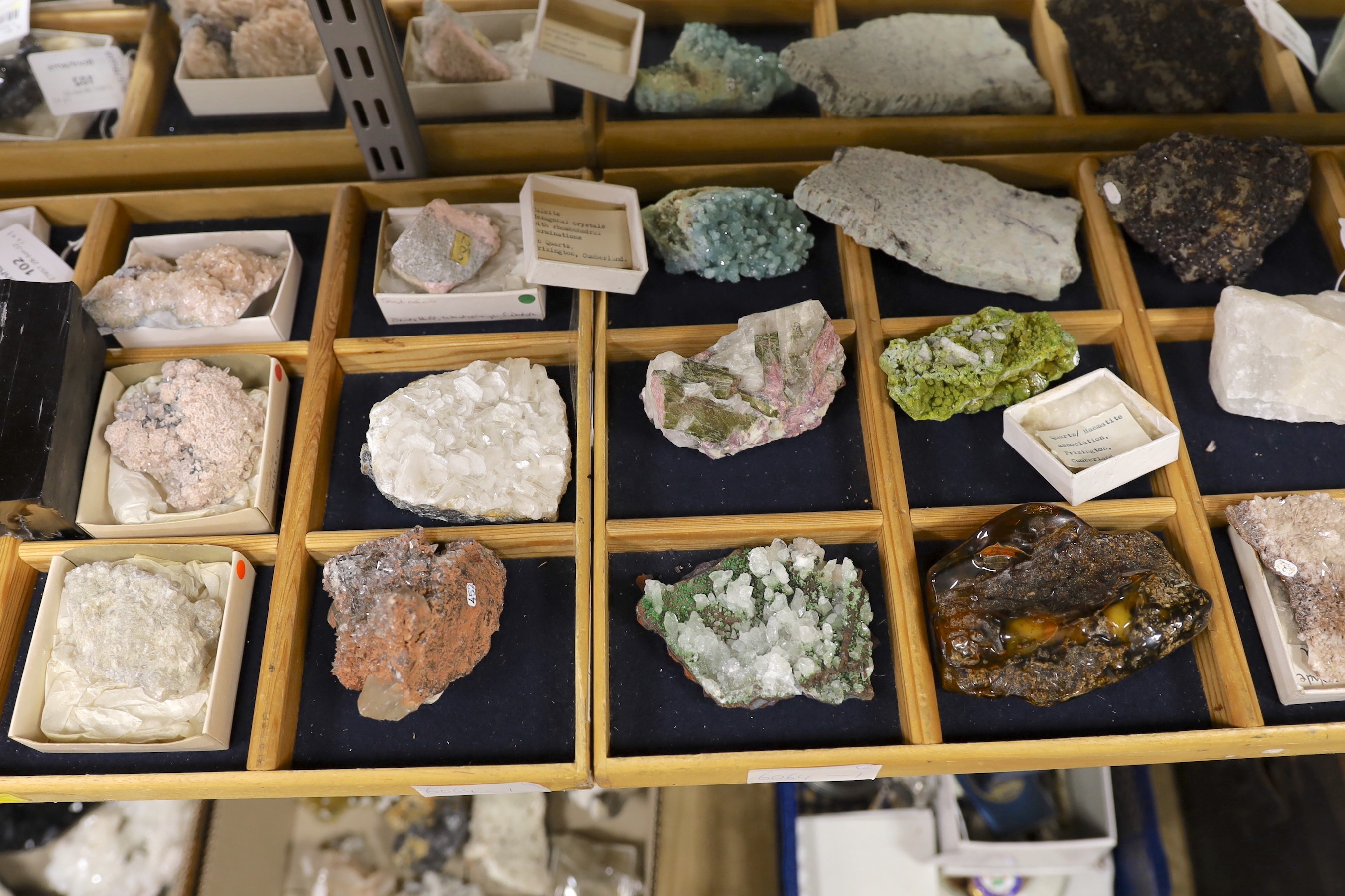 A collection of various mineral specimens, to include Quartz, calcite and others (29)